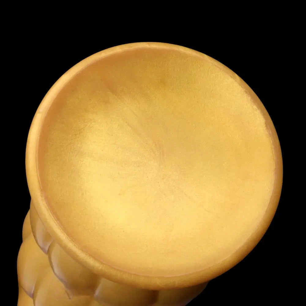 7.28in 8.66in 9.84in Golden Silicone Halloween Pumpkin Anal Alien Dildo