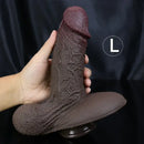 7.28in 8.85in Ebony Dildo Silicone Soft Dildo Female Adult Sex Toy