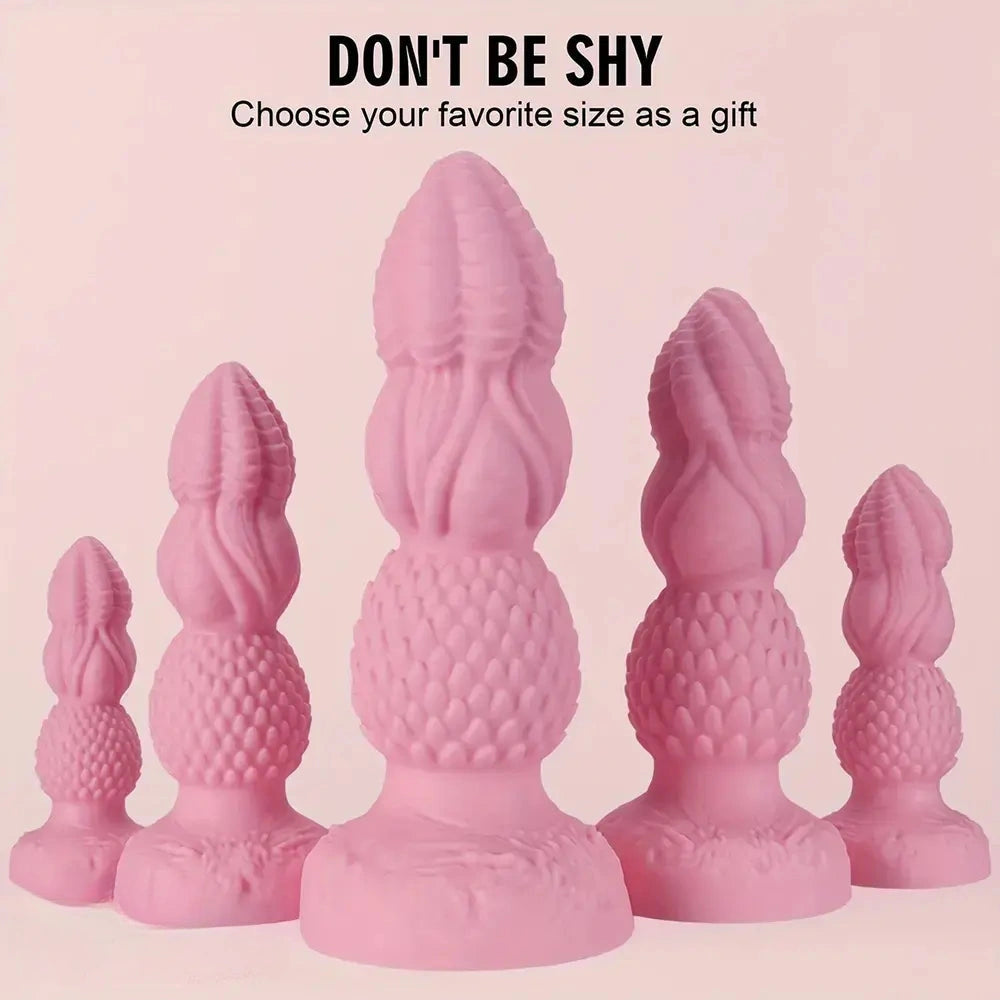 7.28in 9.05in 10.63in 11.81in 13.38in Fantasy Silicone Soft Anal Plug Dildo