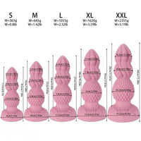 7.28in 9.05in 10.63in 11.81in 13.38in Fantasy Silicone Soft Anal Plug Dildo