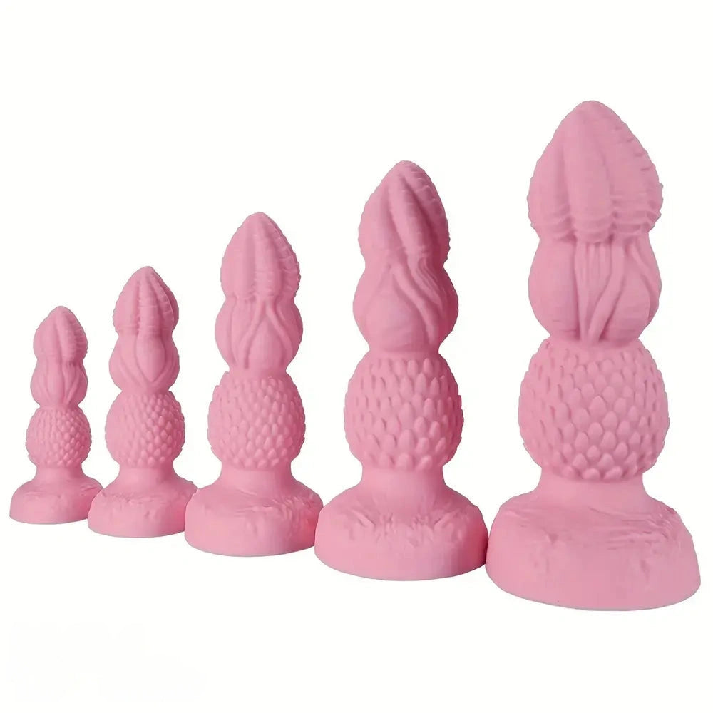 7.28in 9.05in 10.63in 11.81in 13.38in Fantasy Silicone Soft Anal Plug Dildo