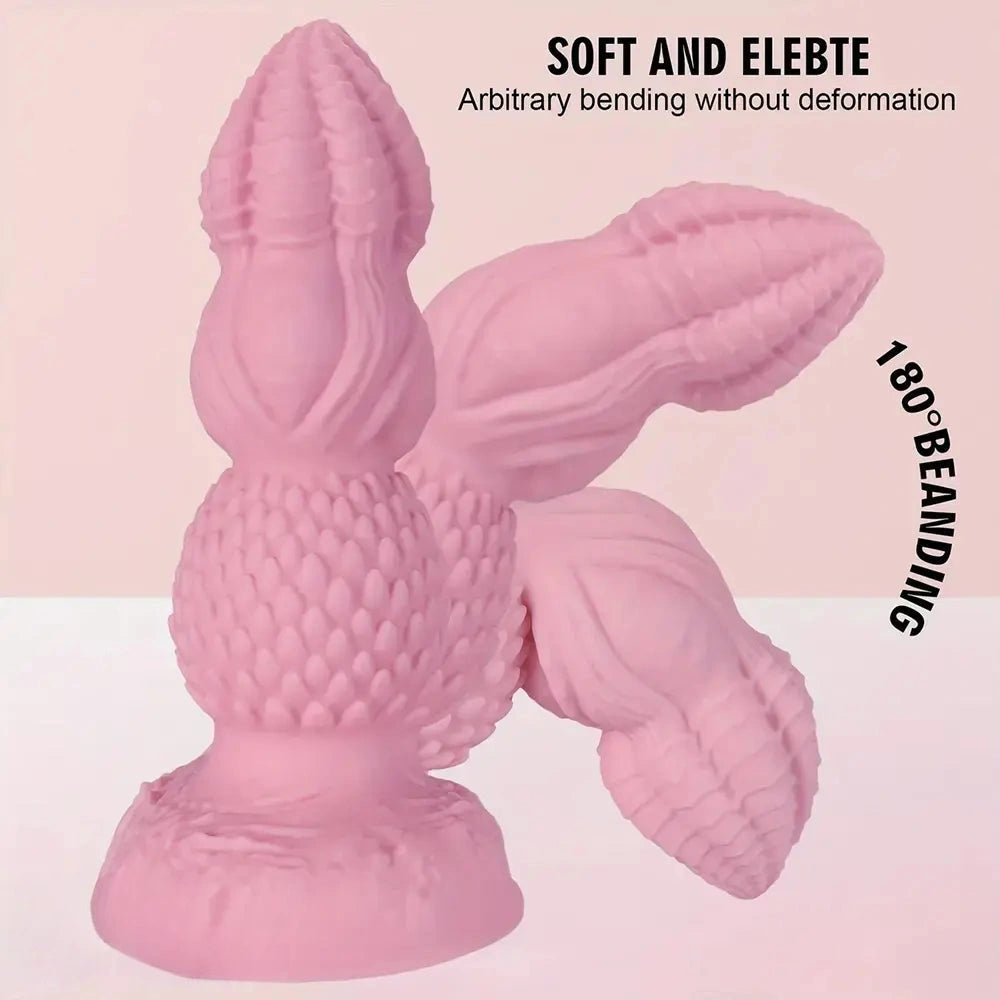 7.28in 9.05in 10.63in 11.81in 13.38in Fantasy Silicone Soft Anal Plug Dildo