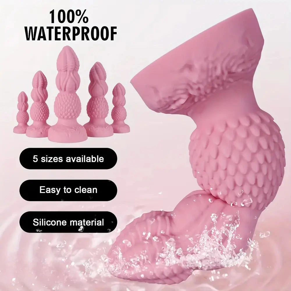7.28in 9.05in 10.63in 11.81in 13.38in Fantasy Silicone Soft Anal Plug Dildo