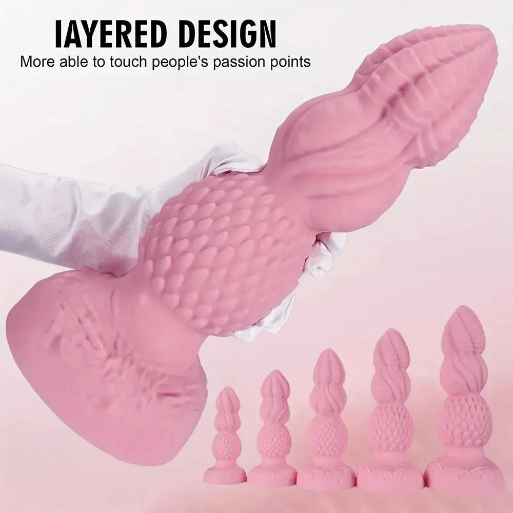 7.28in 9.05in 10.63in 11.81in 13.38in Fantasy Silicone Soft Anal Plug Dildo