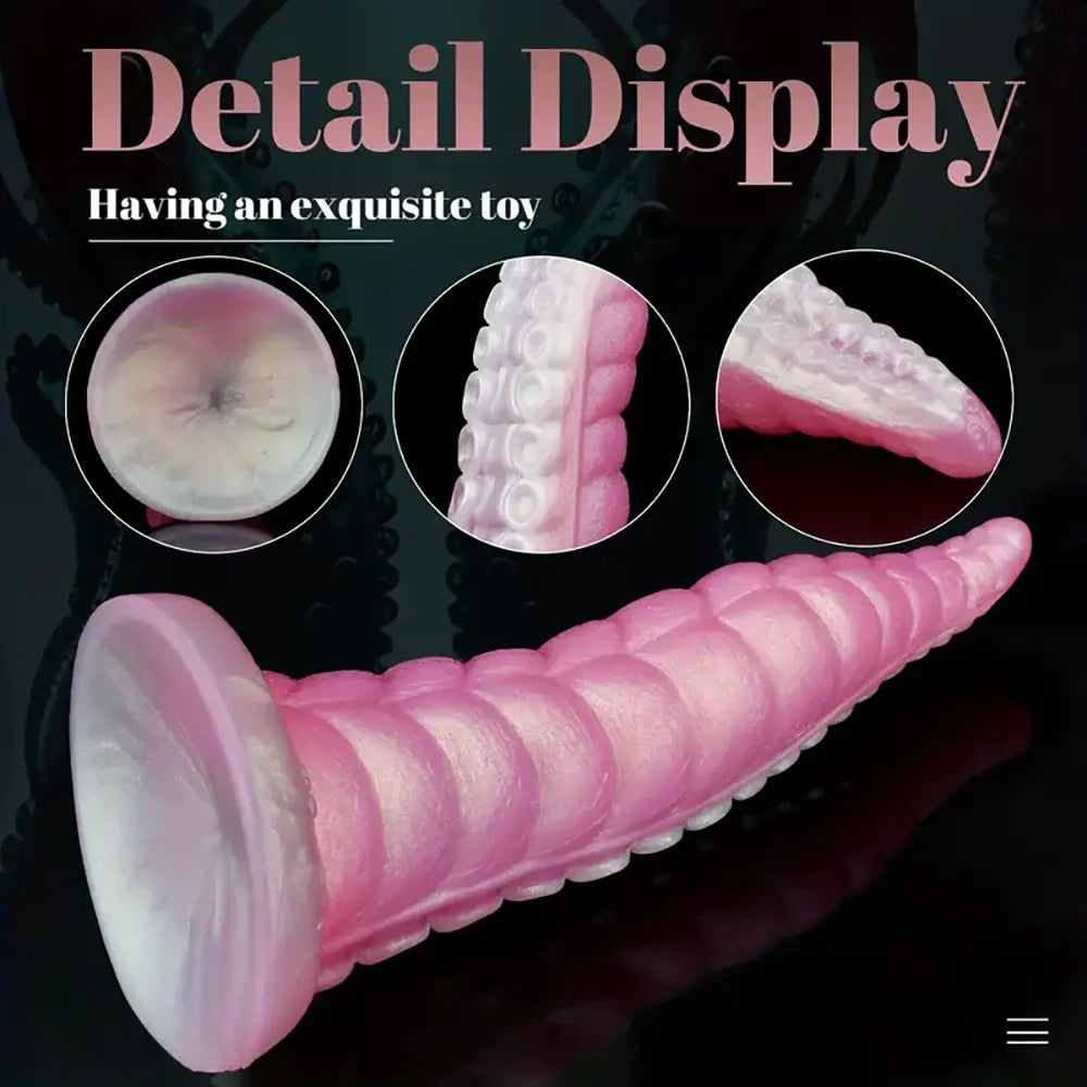 7.28in 9.05in Fantasy Animal Octopus Tentacle Anal Hands-Free Dildo