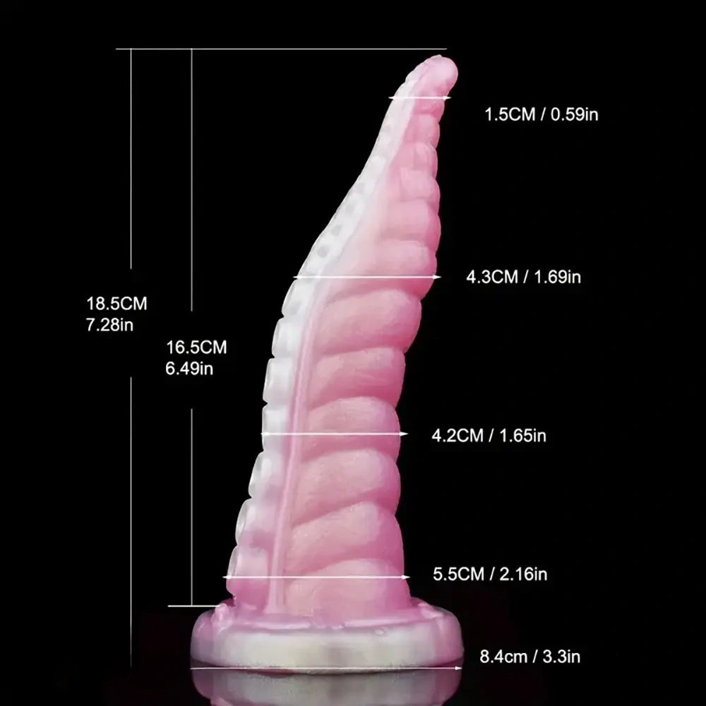 7.28in 9.05in Fantasy Animal Octopus Tentacle Anal Hands-Free Dildo