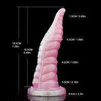 7.28in 9.05in Fantasy Animal Octopus Tentacle Anal Hands-Free Dildo