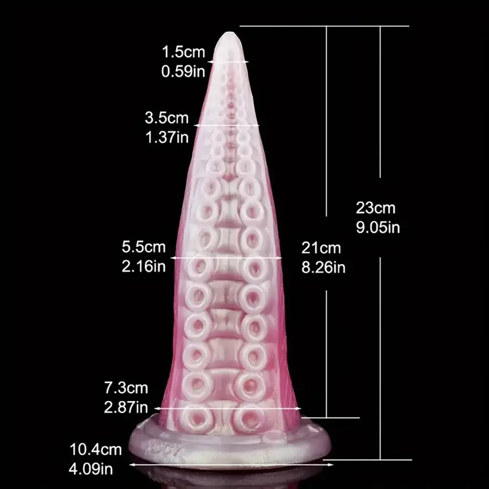 7.28in 9.05in Fantasy Animal Octopus Tentacle Anal Hands-Free Dildo