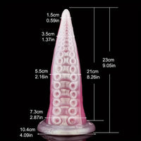 7.28in 9.05in Fantasy Animal Octopus Tentacle Anal Hands-Free Dildo