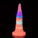 7.28in 9.05in Tentacle Colorful Luminous Liquid Silicone Fantasy Dildo