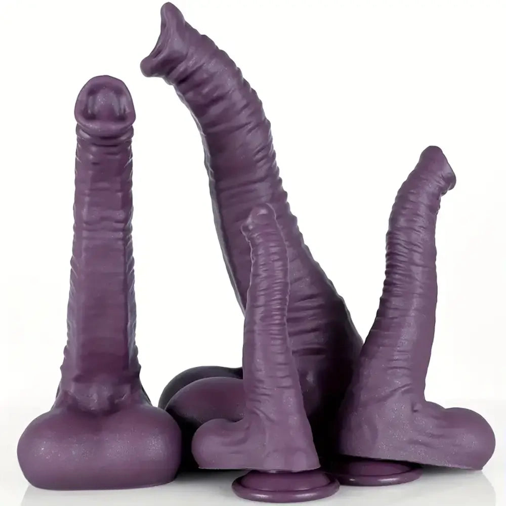 7.28in 9.25in 11.22in 14.17in Elephant Trunk Silicone Soft Large Animal Real Dildo