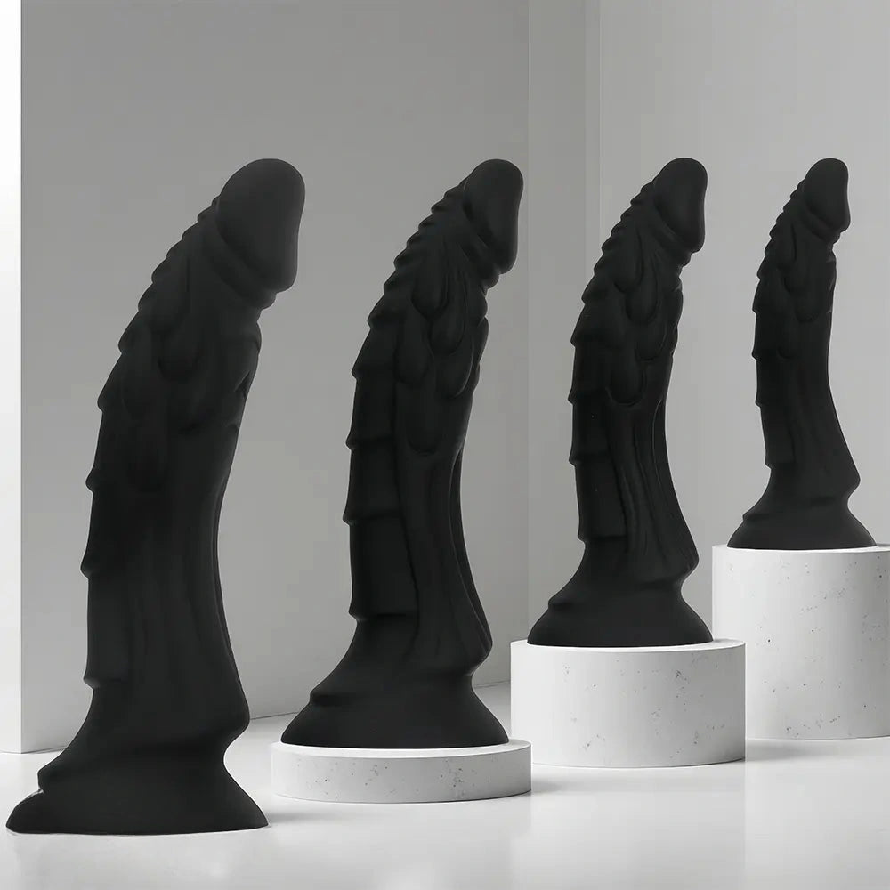 7.28in 9.25in 11.41in 13.38in Dragon Monster Fantasy Large Silicone Dildo
