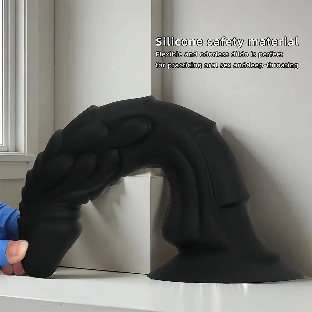 7.28in 9.25in 11.41in 13.38in Dragon Monster Fantasy Large Silicone Dildo