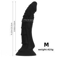 7.28in 9.25in 11.41in 13.38in Dragon Monster Fantasy Large Silicone Dildo