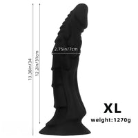 7.28in 9.25in 11.41in 13.38in Dragon Monster Fantasy Large Silicone Dildo