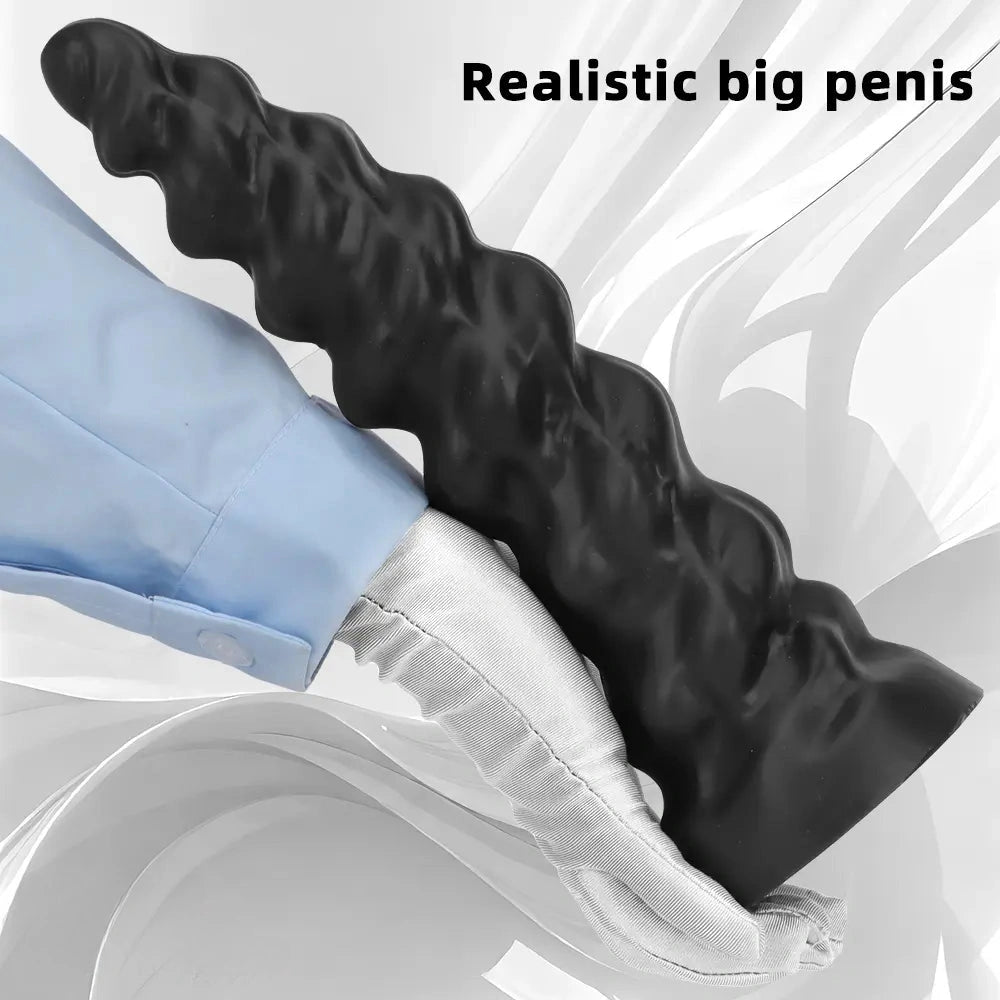 7.28in 9.44in 11.61in Black Big Fantasy Odd Silicone Soft Dildo For Women