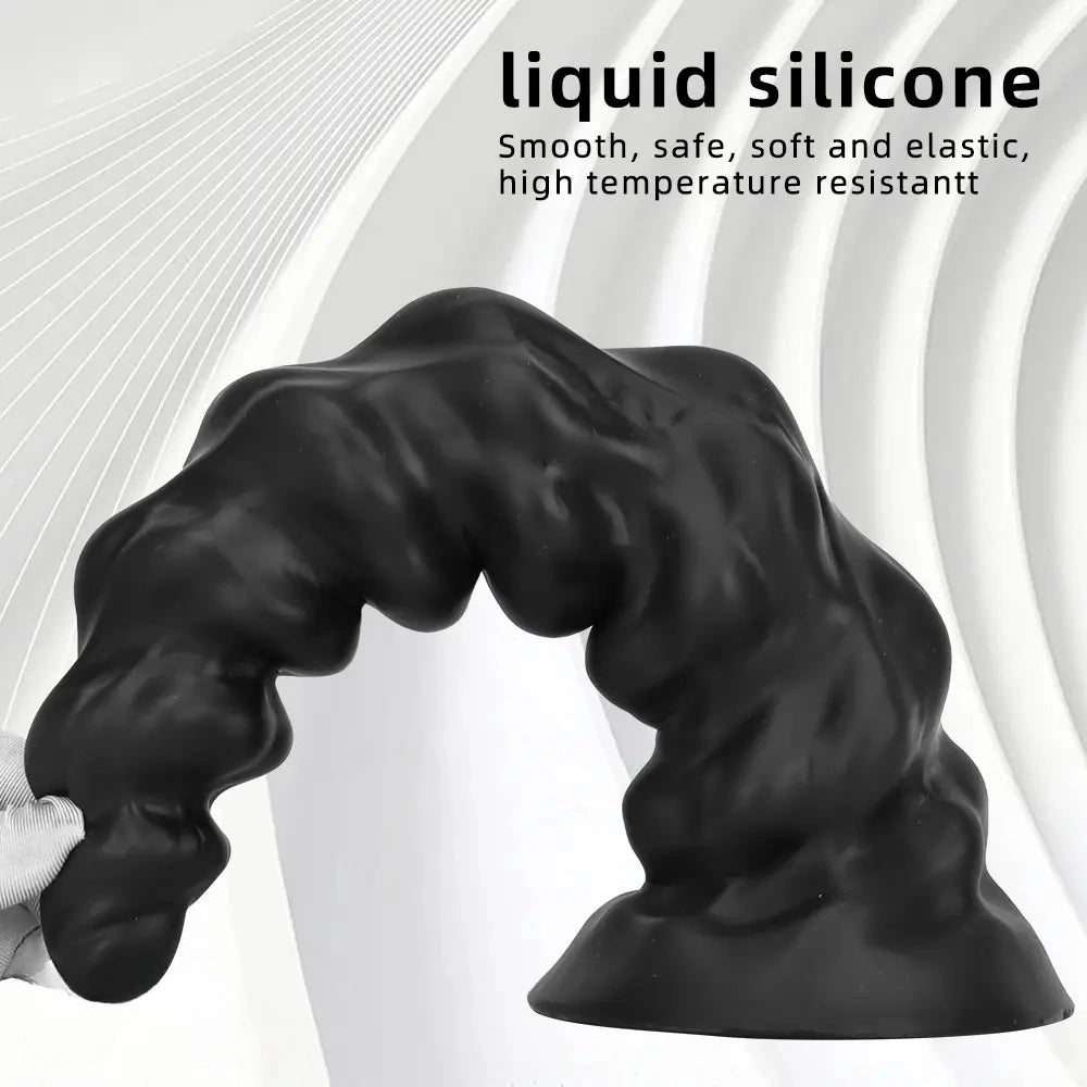 7.28in 9.44in 11.61in Black Big Fantasy Odd Silicone Soft Dildo For Women