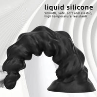 7.28in 9.44in 11.61in Black Big Fantasy Odd Silicone Soft Dildo For Women