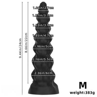 7.28in 9.44in 11.61in Black Big Fantasy Odd Silicone Soft Dildo For Women