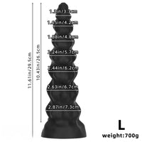 7.28in 9.44in 11.61in Black Big Fantasy Odd Silicone Soft Dildo For Women