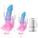 7.28in 9.44in Dinosaur Luminous Monster Soft Silicone Female Dildo