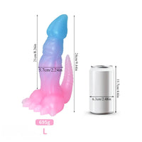 7.28in 9.44in Dinosaur Luminous Monster Soft Silicone Female Dildo
