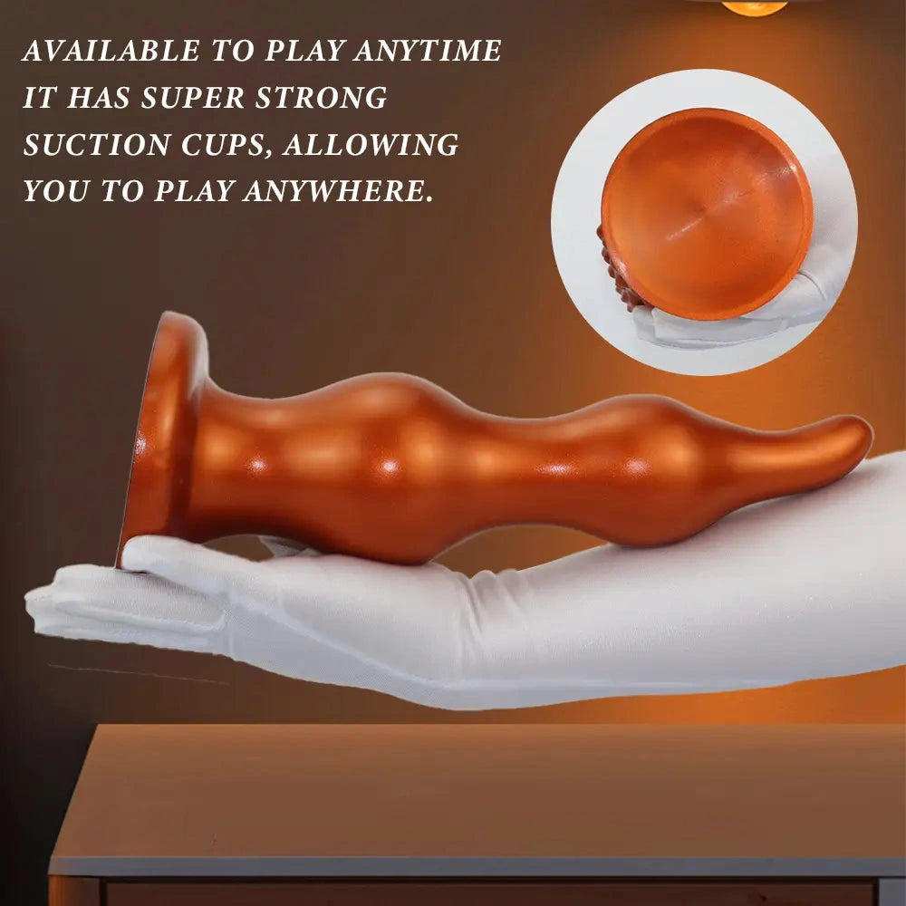 7.28in 9.84in 11.81in Silicone Soft Anal Plug Dildo Clitoris Vaginal Masturbator