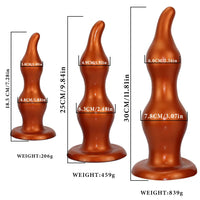 7.28in 9.84in 11.81in Silicone Soft Anal Plug Dildo Clitoris Vaginal Masturbator