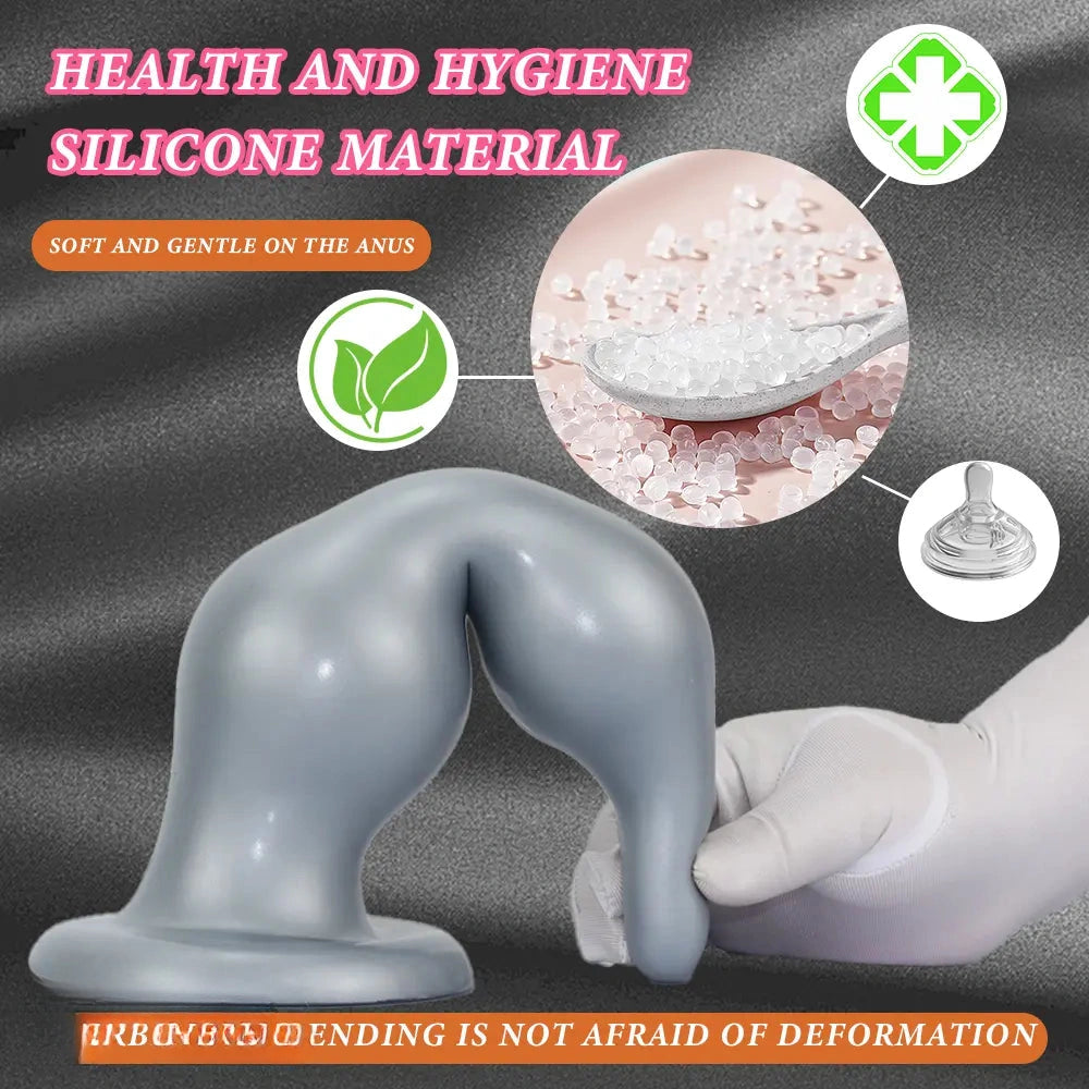 7.28in 9.84in 11.81in Silicone Soft Anal Plug Dildo Clitoris Vaginal Masturbator
