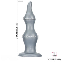 7.28in 9.84in 11.81in Silicone Soft Anal Plug Dildo Clitoris Vaginal Masturbator