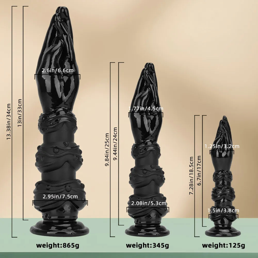 7.28in 9.84in 13.38in BDSM Fist Hands Big Dildo For Fisting Sex Expender