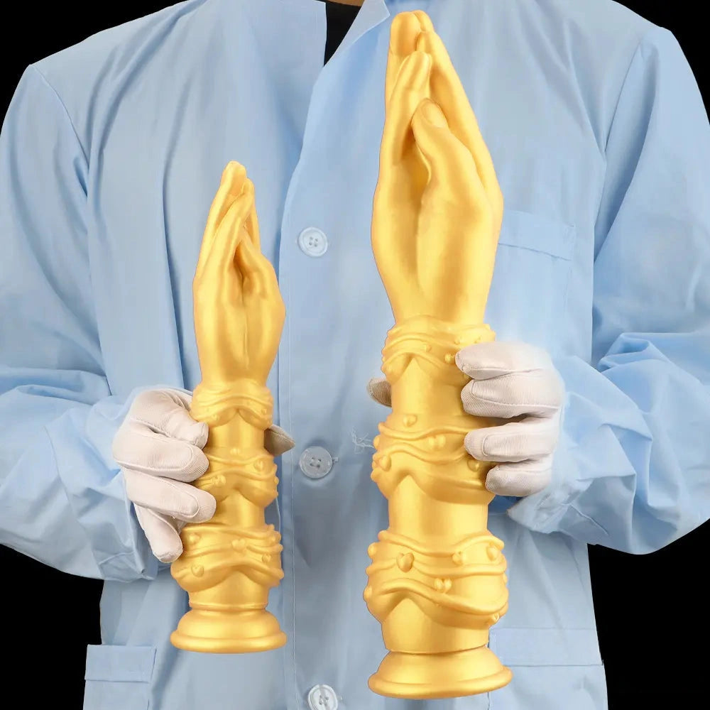 7.28in 9.84in 13.38in Premium Silicone Soft Fist Hands Big Sex Dildo