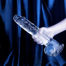 7.28in Clear Top Quality Crystal Dildo For Women Men G-Spot Vaginal Love Sex