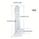 7.28in Clear Top Quality Crystal Dildo For Women Men G-Spot Vaginal Love Sex