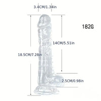7.28in Clear Top Quality Crystal Dildo For Women Men G-Spot Vaginal Love Sex