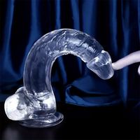 7.28in Clear Top Quality Crystal Dildo For Women Men G-Spot Vaginal Love Sex