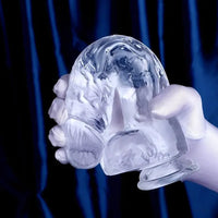 7.28in Clear Top Quality Crystal Dildo For Women Men G-Spot Vaginal Love Sex