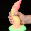 7.28in Colorful Silicone Dragon Monster Animal Dildo For Prostate Massage