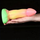 7.28in Colorful Silicone Dragon Monster Animal Dildo For Prostate Massage
