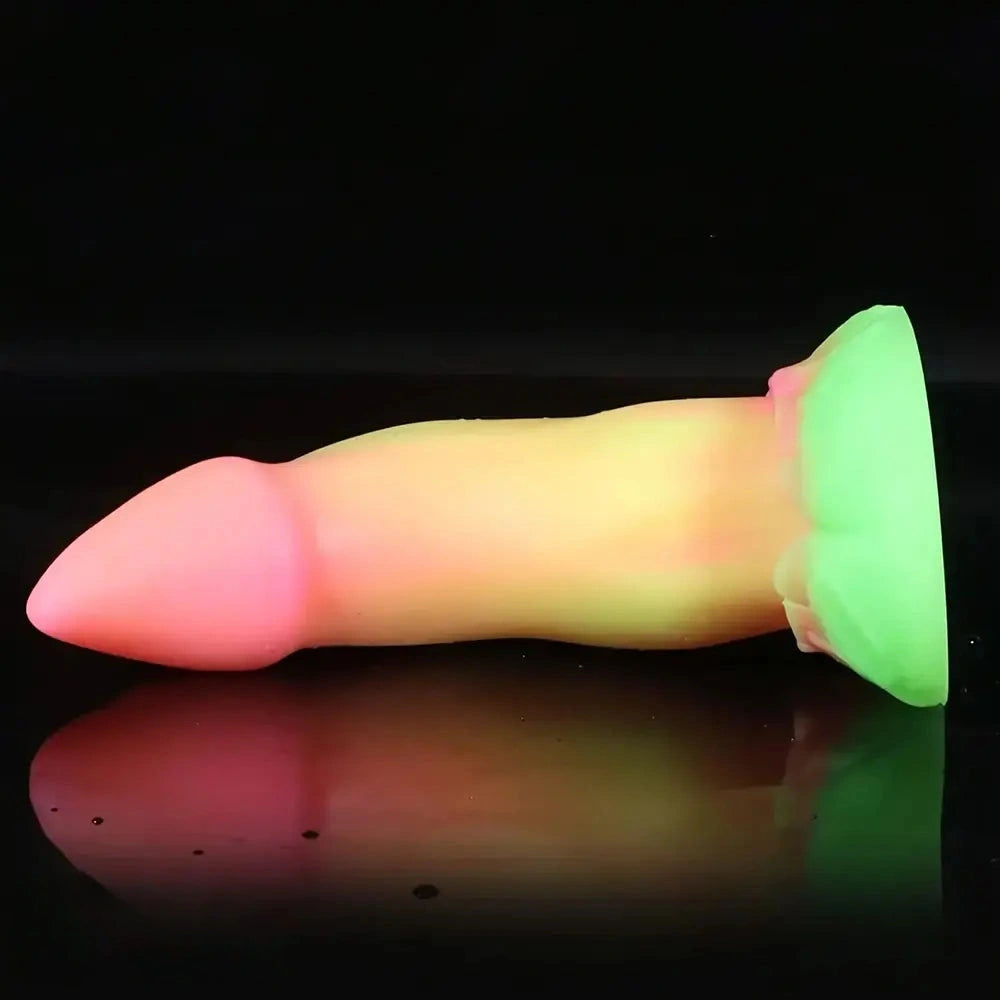 7.28in Colorful Silicone Dragon Monster Animal Dildo For Prostate Massage