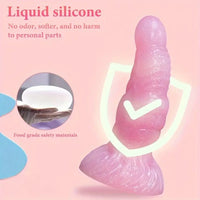 7.28in Confetti Silicone Soft G Spot Anal Dildo For Anal Sex Expansion