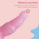 7.28in Confetti Silicone Soft G Spot Anal Dildo For Anal Sex Expansion