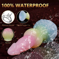 7.28in Dog Knot Silicone Soft Dildo Female Pleasure Sex Toy For Couples