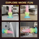 7.28in Dog Knot Silicone Soft Dildo Female Pleasure Sex Toy For Couples