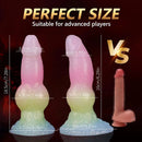 7.28in Dog Knot Silicone Soft Dildo Female Pleasure Sex Toy For Couples