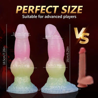 7.28in Dog Knot Silicone Soft Dildo Female Pleasure Sex Toy For Couples