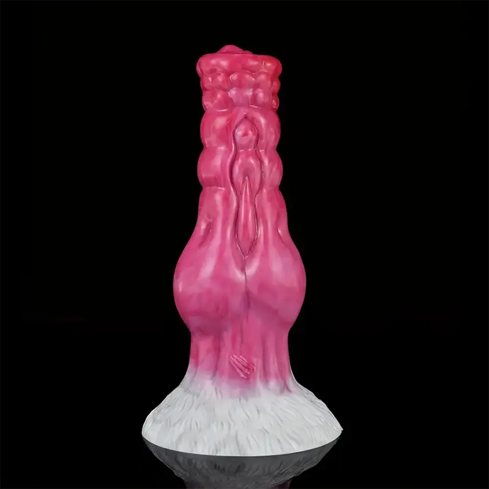 7.28in Dog Knot Silicone Soft Dildo For Women Men G Spot Stimulation
