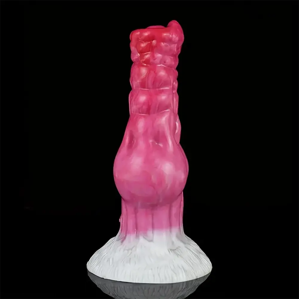 7.28in Dog Knot Silicone Soft Dildo For Women Men G Spot Stimulation