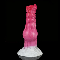 7.28in Dog Knot Silicone Soft Dildo For Women Men G Spot Stimulation