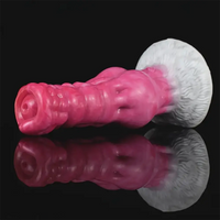 7.28in Dog Knot Silicone Soft Dildo For Women Men G Spot Stimulation